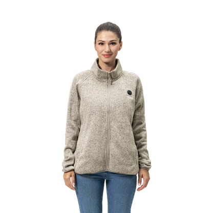 Hituð flísjakki fyrir konur