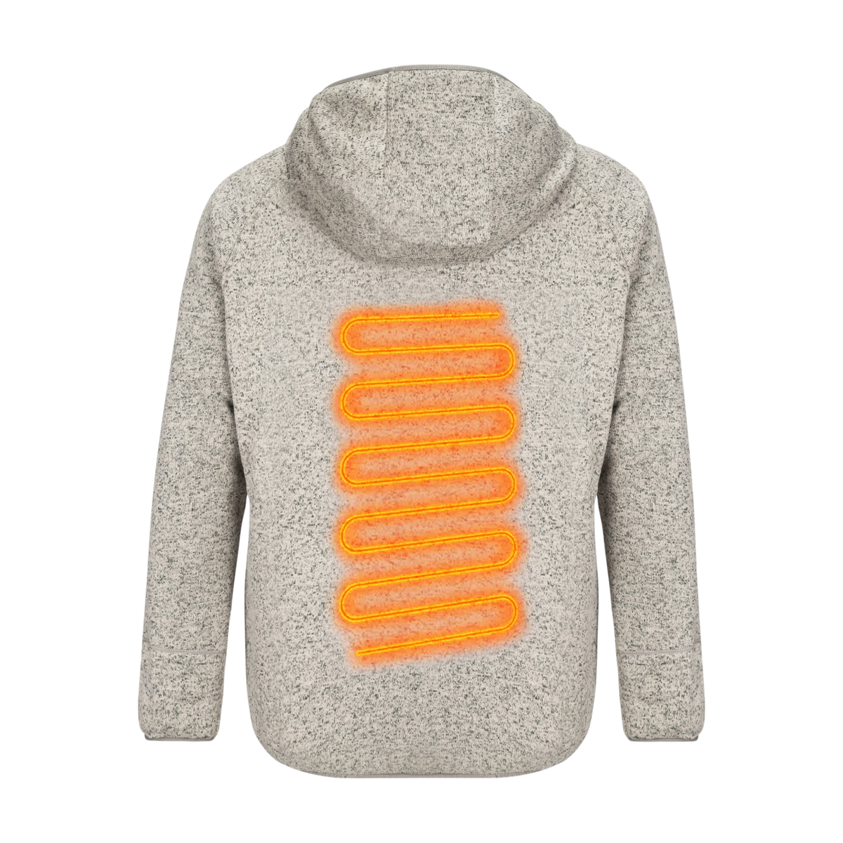 Hitaður flísjakki með hettu fyrir karla