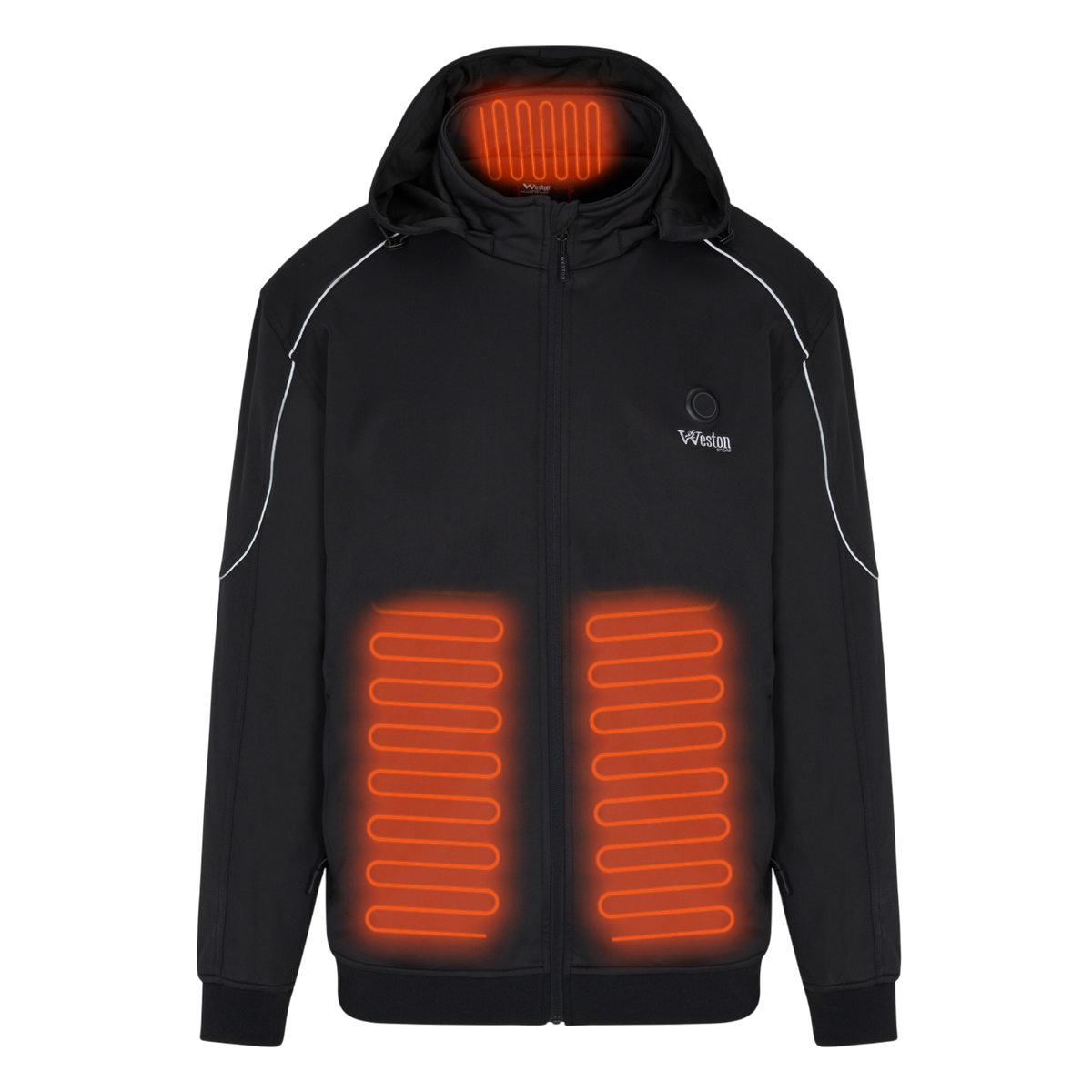 Hitaður softshell íþróttajakki fyrir karla