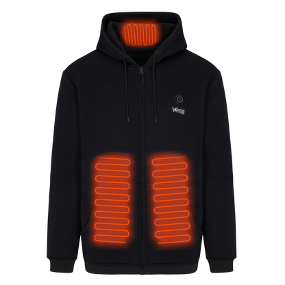 Hitaður renniláshettupeysa