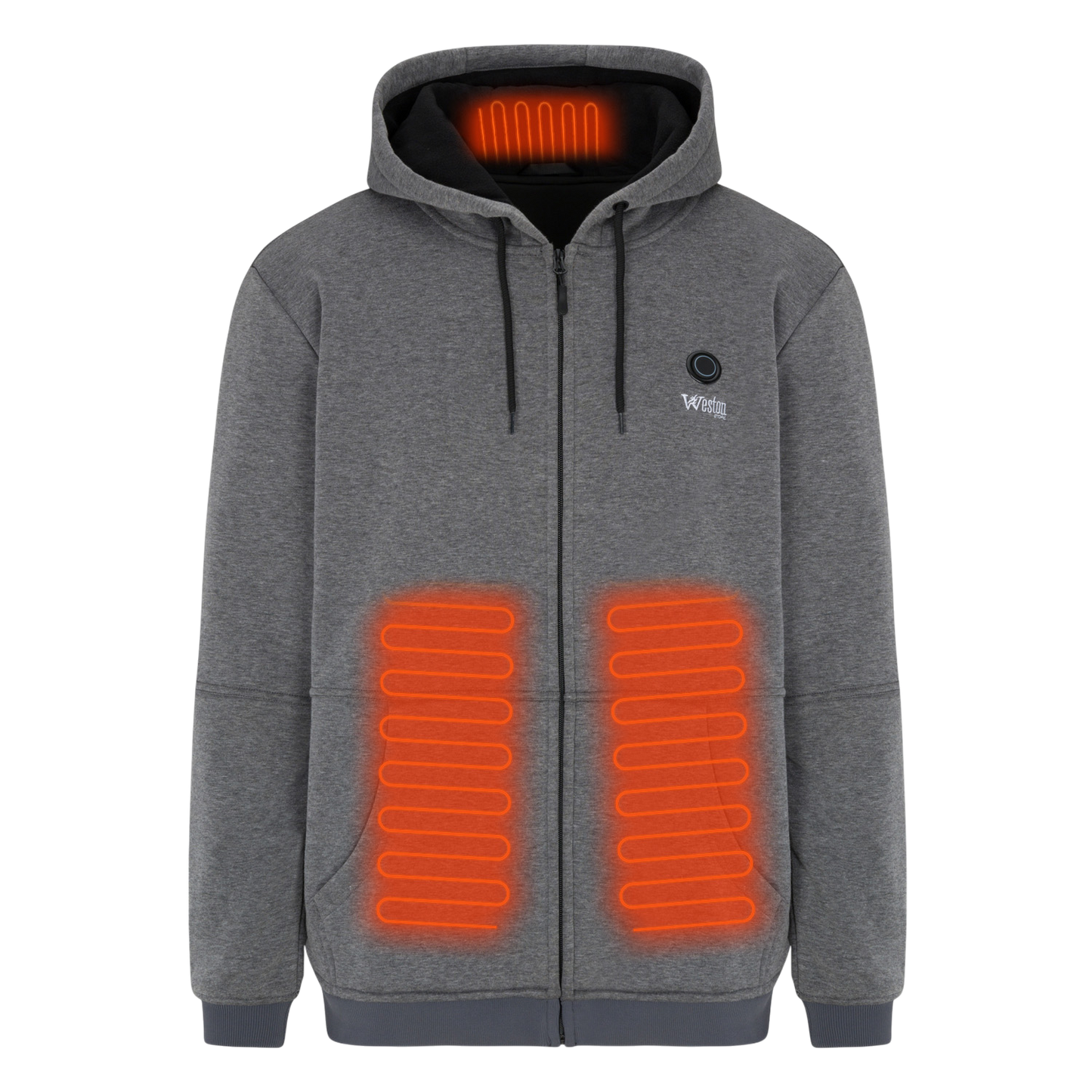 Hitaður renniláshettupeysa