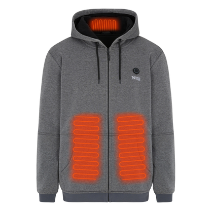 Hitaður renniláshettupeysa