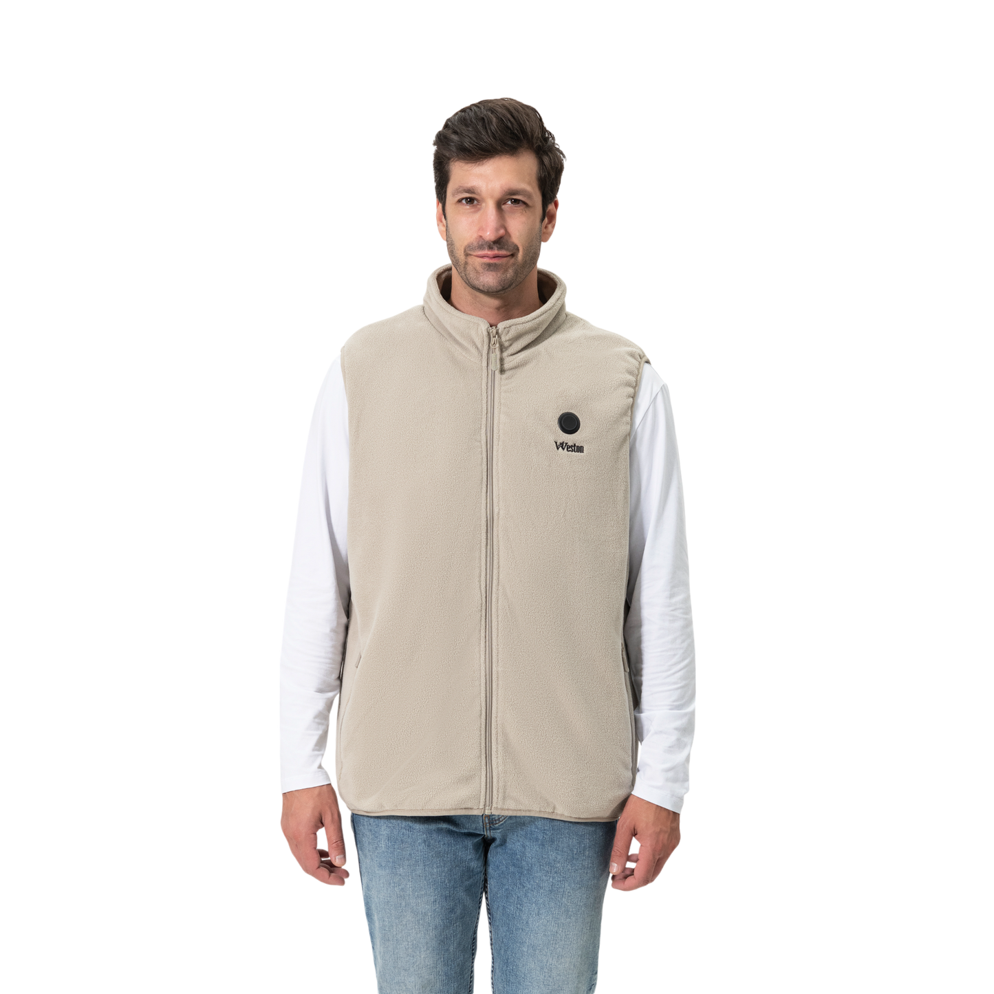 Hitað flísvesti fyrir karla